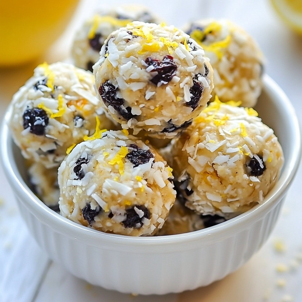 Lemon Blueberry Energy Bites Healthy Snack Option