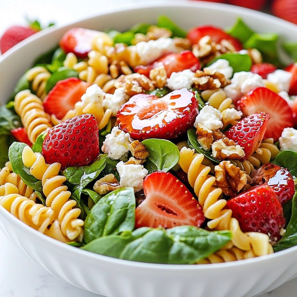 Strawberry Spinach Pasta Salad Fresh and Tasty Treat