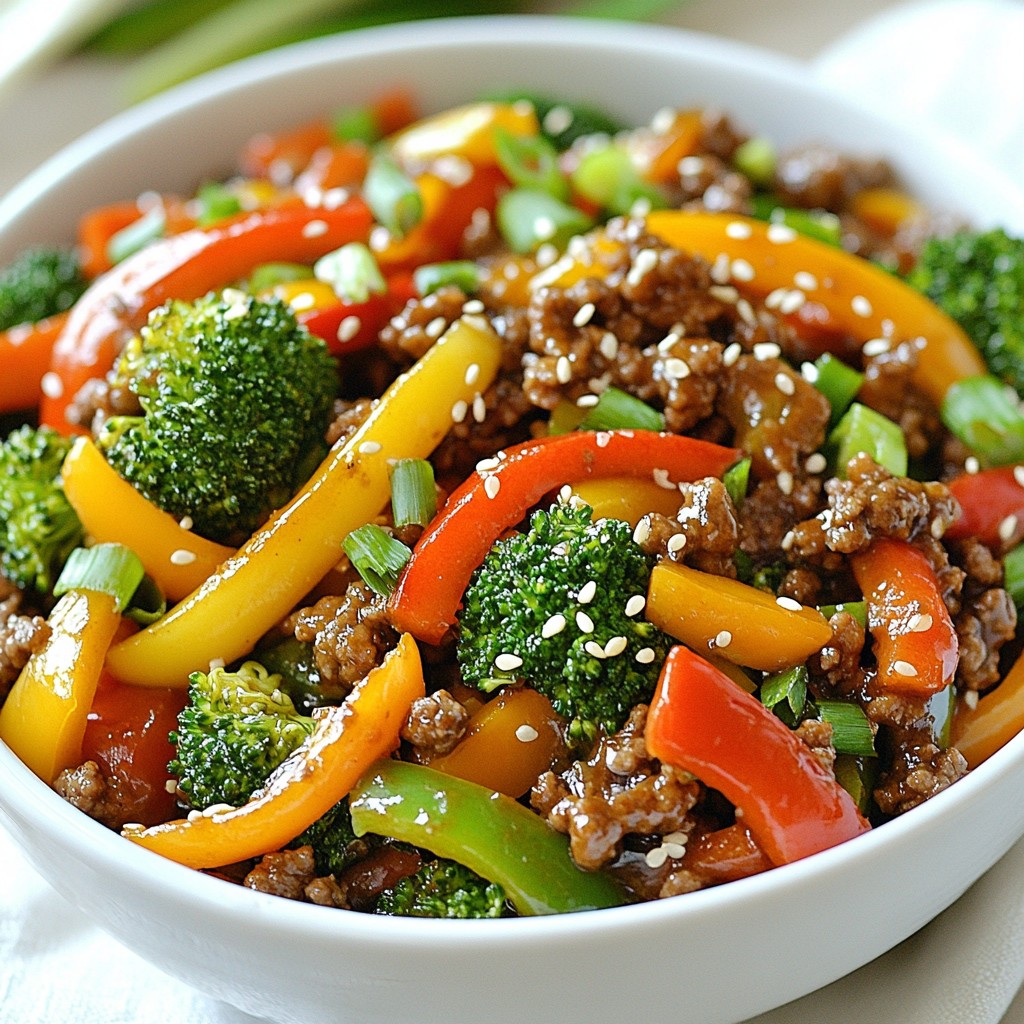 Frugal Ground Beef and Veggie Stir Fry Recipe Easy