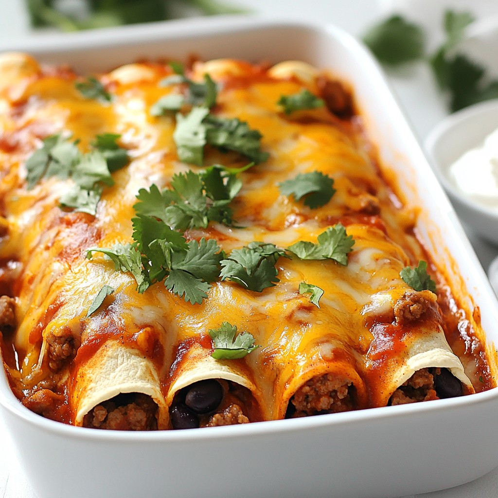 Zesty Mexican Ground Beef Enchiladas Tasty Recipe