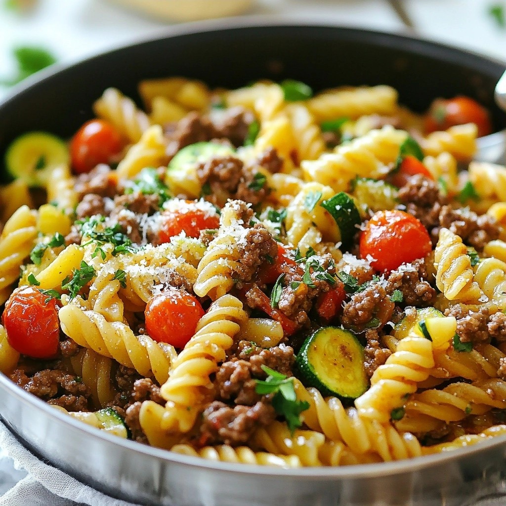 One-Pot Beef and Vegetable Pasta Easy Family Dinner