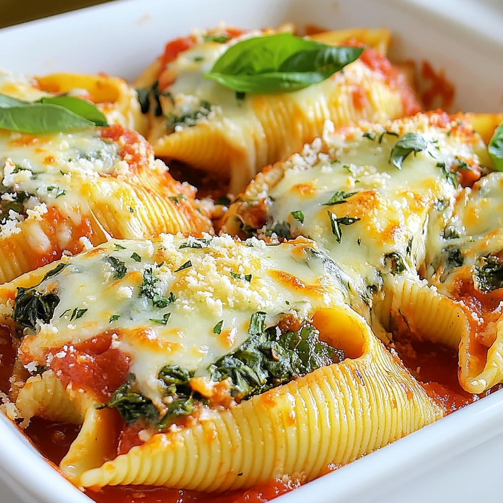 Creamy Spinach Stuffed Shells Delightful Dinner Dish