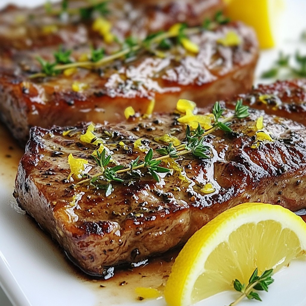 Lemon Garlic Butter Basted Ribeye Steak Delight