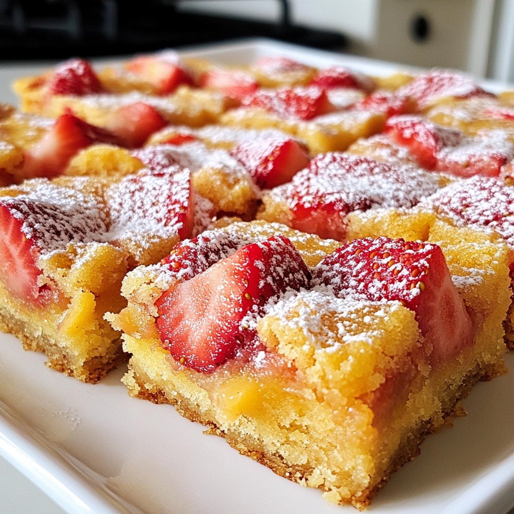 Strawberry Lemon Blondies Delightfully Simple Recipe