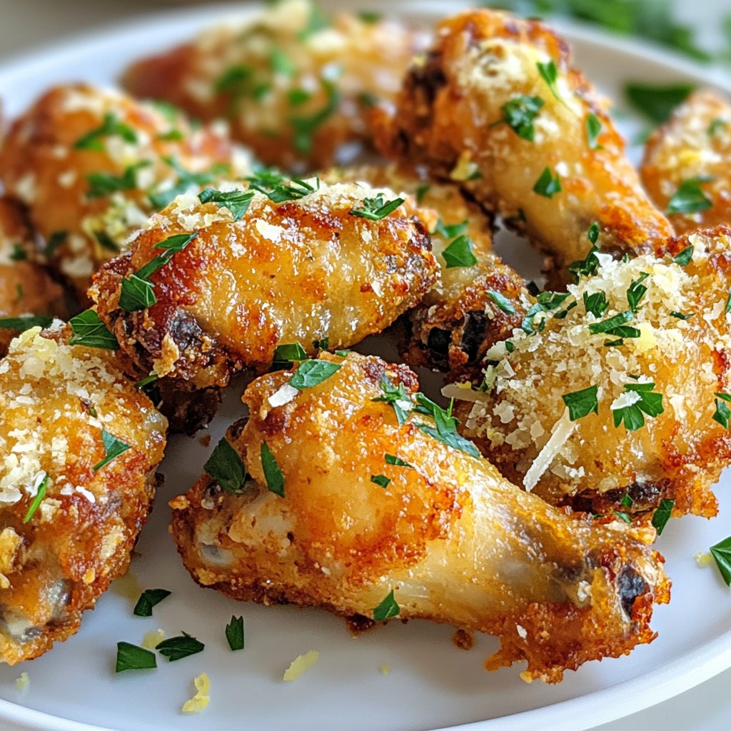 Oven Baked Garlic Parmesan Wings Crispy Delight