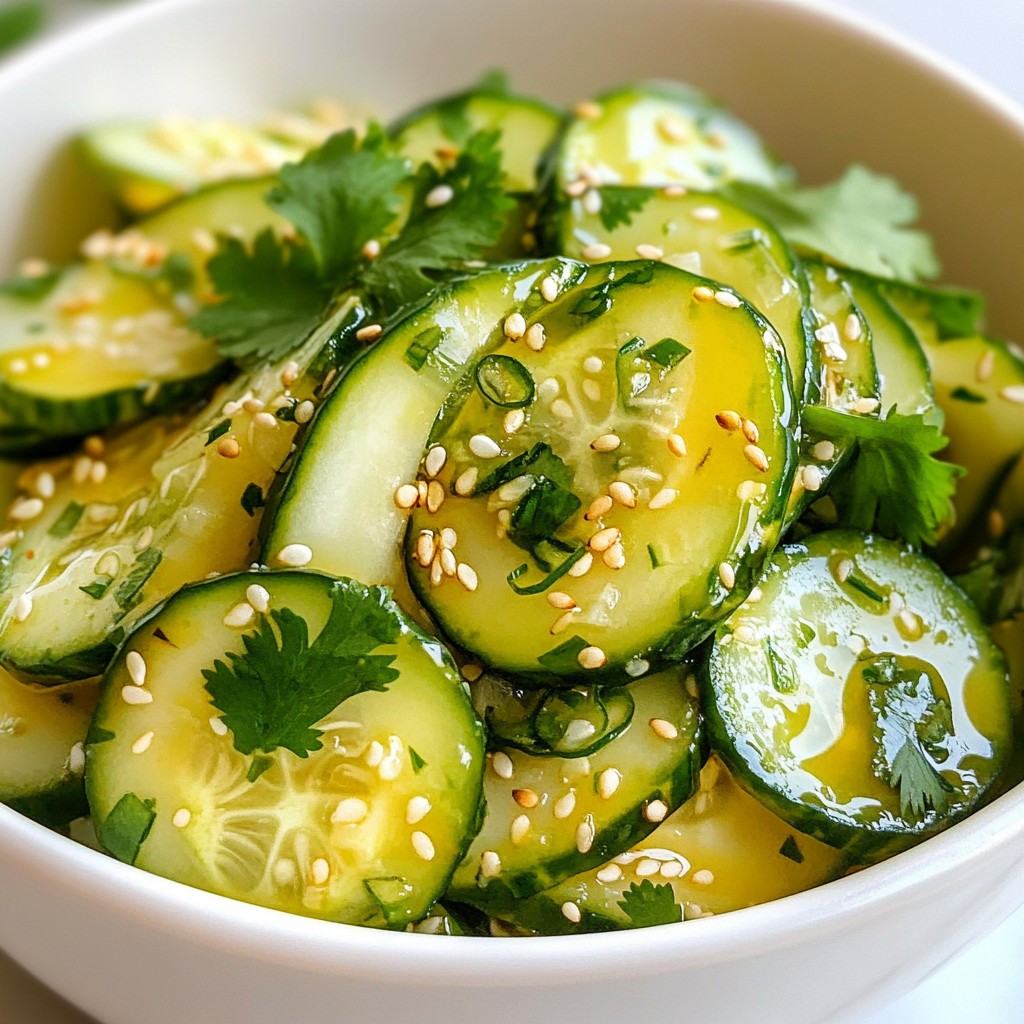 Ginger Sesame Cucumber Salad Fresh and Crunchy Delight
