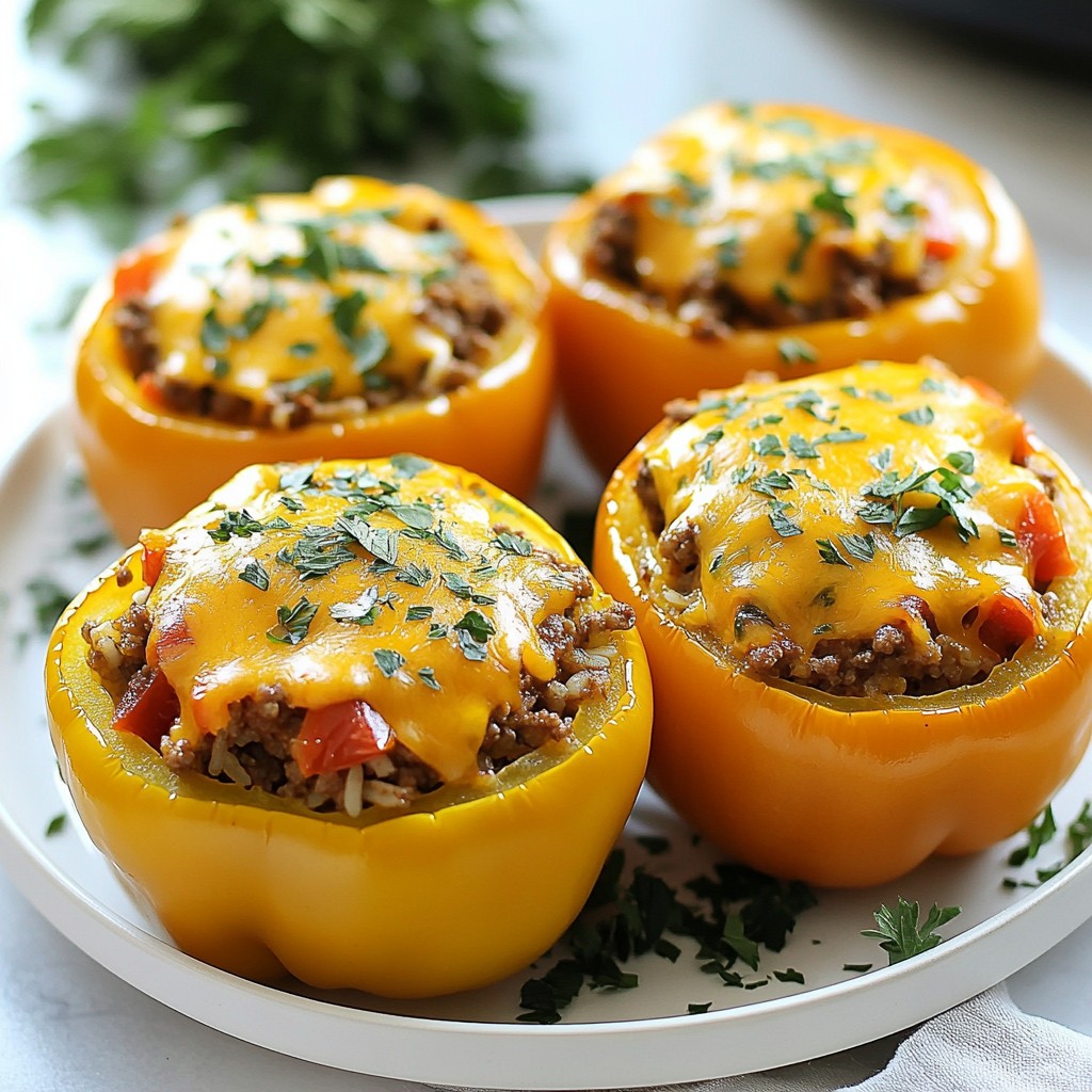 Stuffed Peppers with Savory Ground Beef Delight