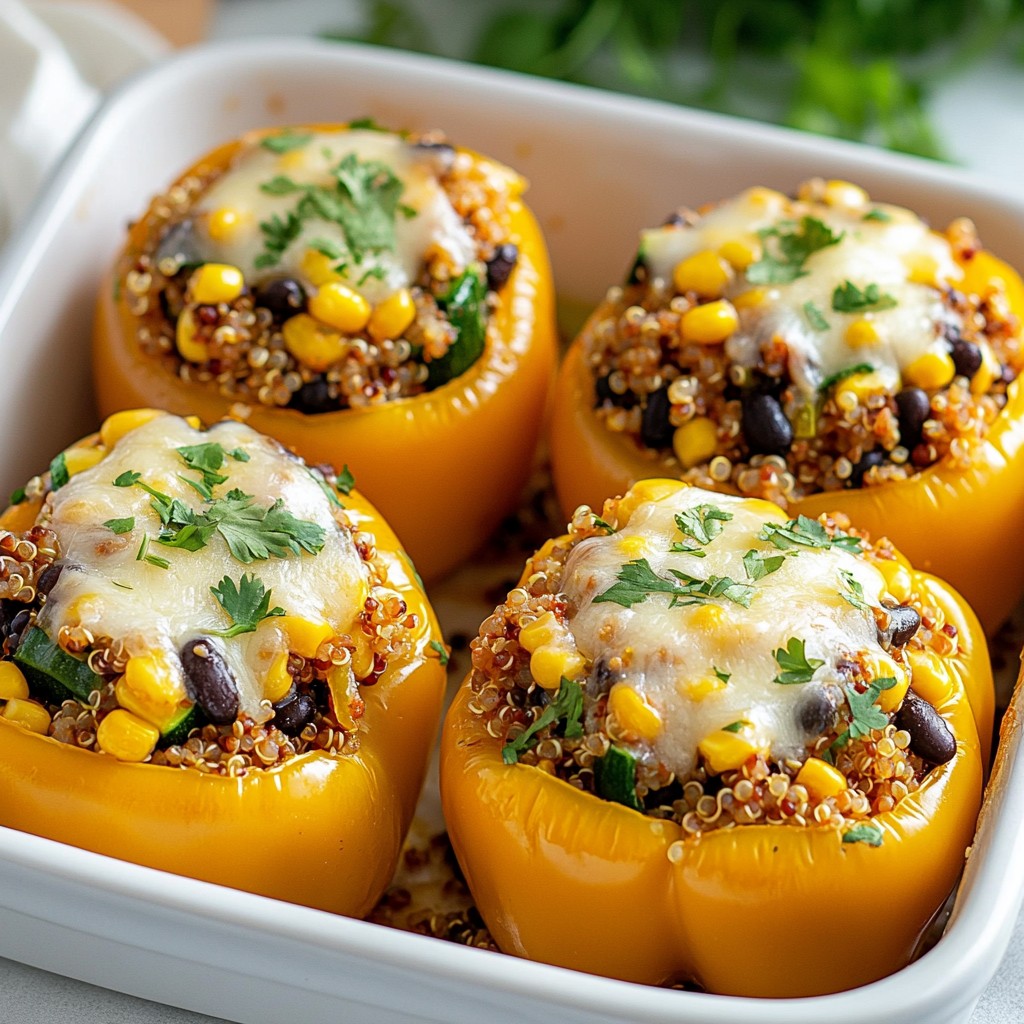 Veggie Stuffed Breakfast Peppers Flavorful Morning Meal