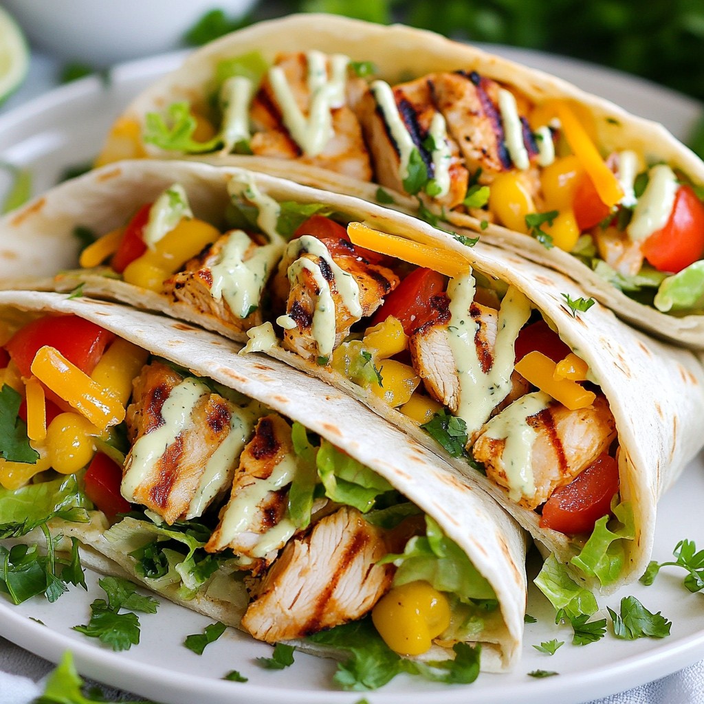 Chipotle Ranch Chicken Wraps Quick and Tasty Meal