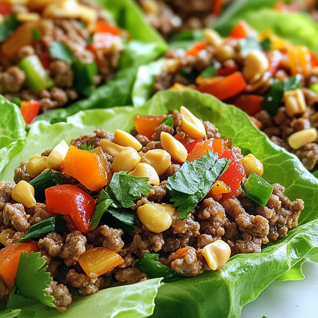 Asian Style Ground Beef Lettuce Wraps Flavorful Meal
