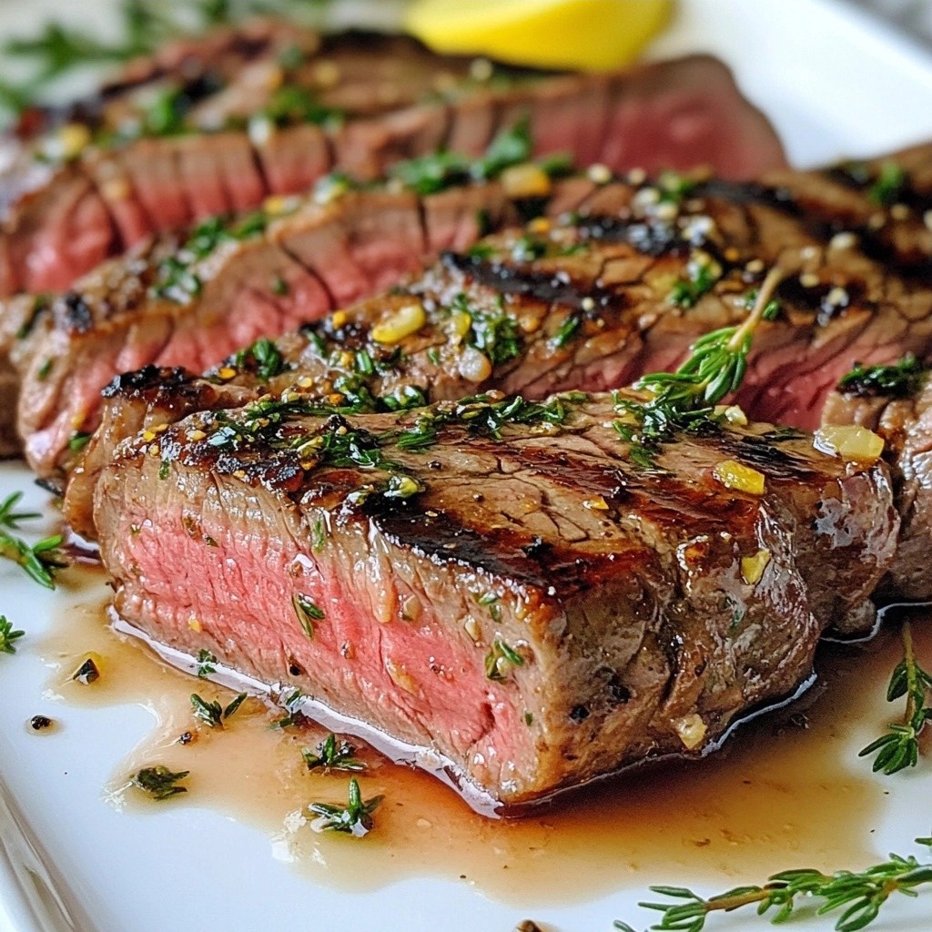 Garlic Herb Grilled Sirloin Steak Flavorful Delight