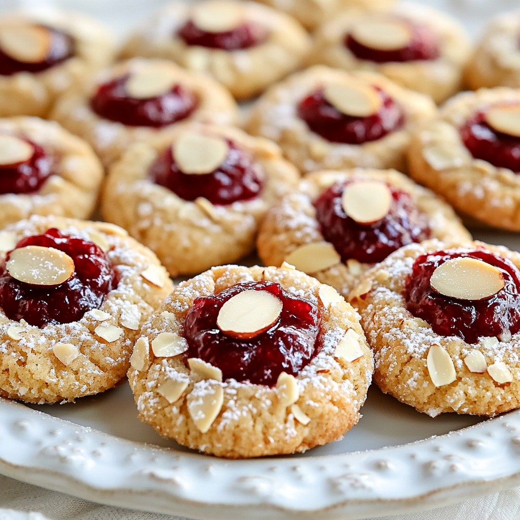 Raspberry Almond Thumbprint Cookies Delightful Treat
