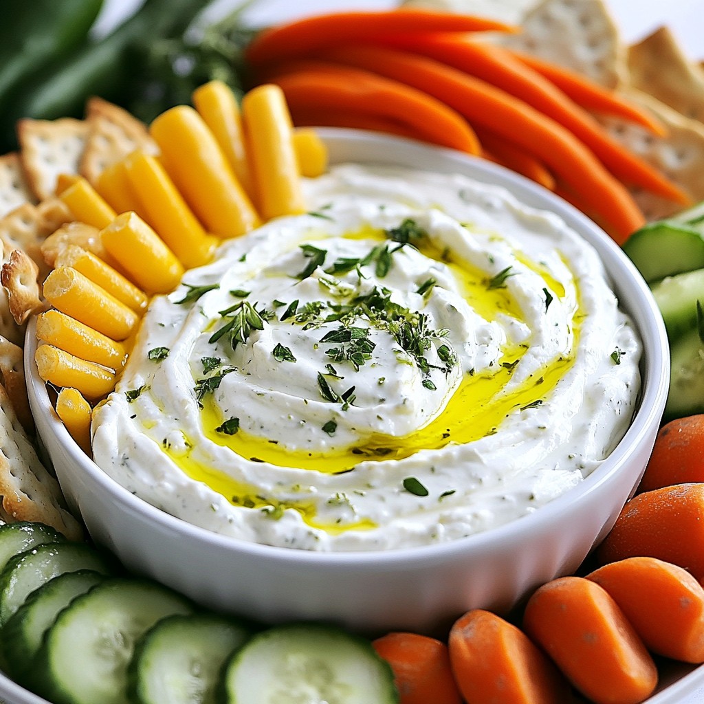 Garlic Herb Whipped Feta Dip Flavorful Party Treat