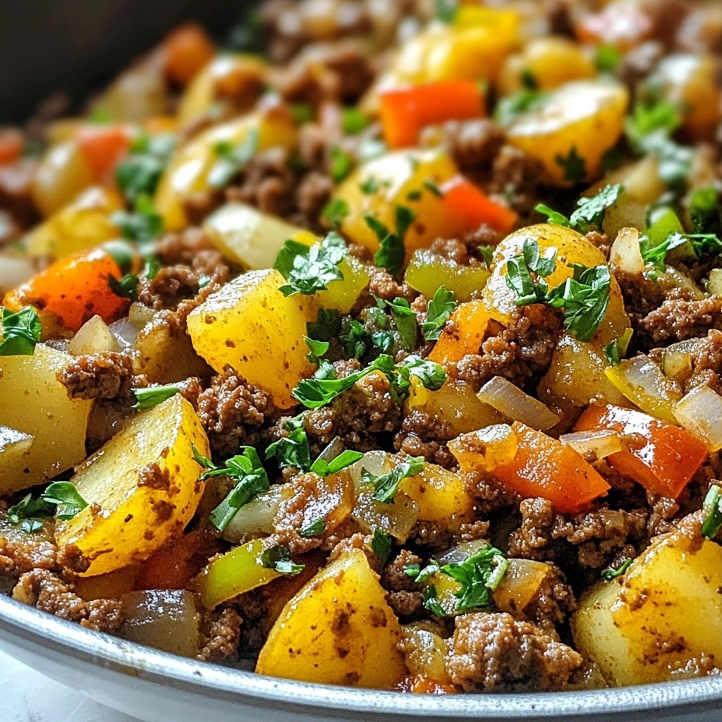 Simple Ground Beef and Potato Skillet Easy Family Meal