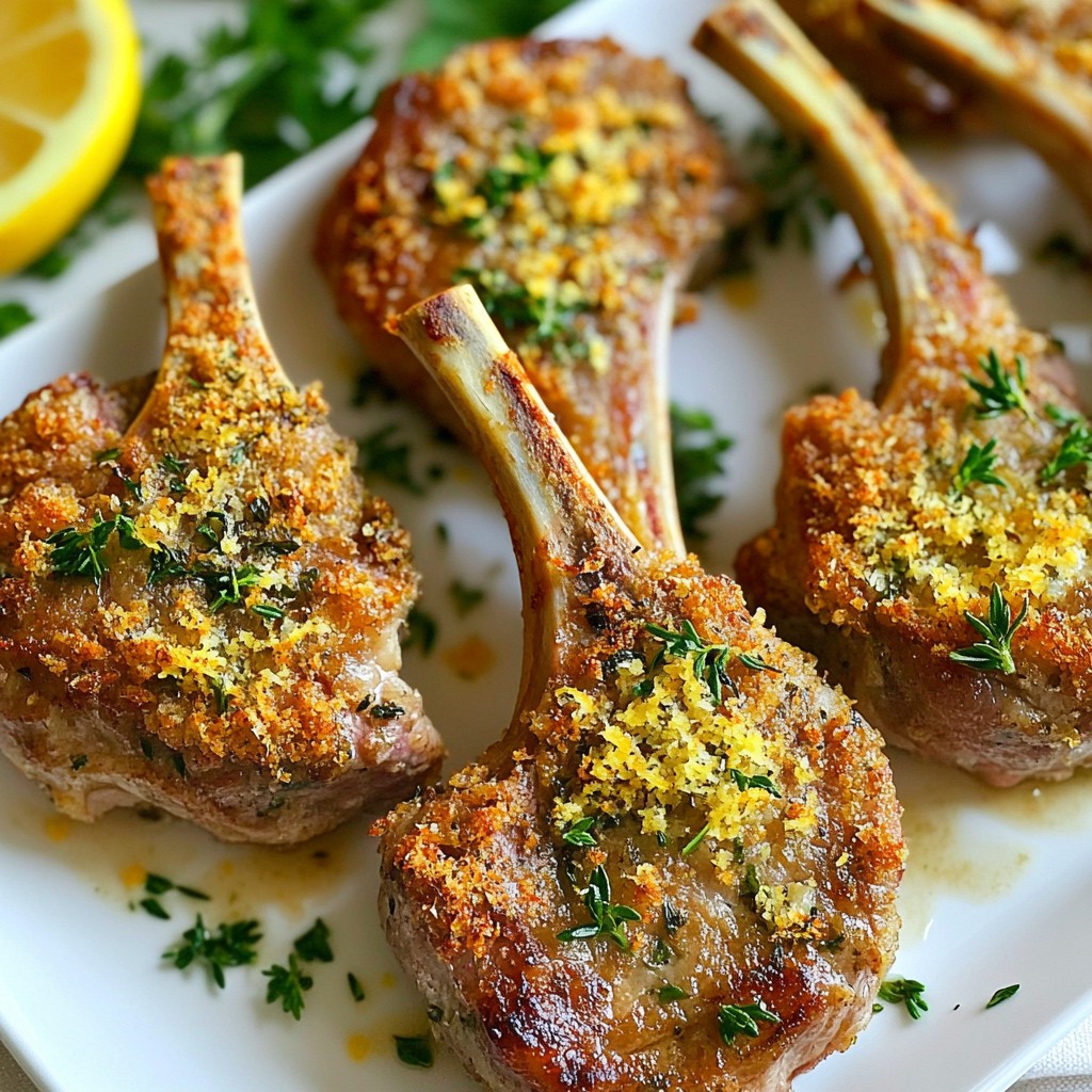 Parmesan Herb Crusted Lamb Chops Flavorful Dinner Dish