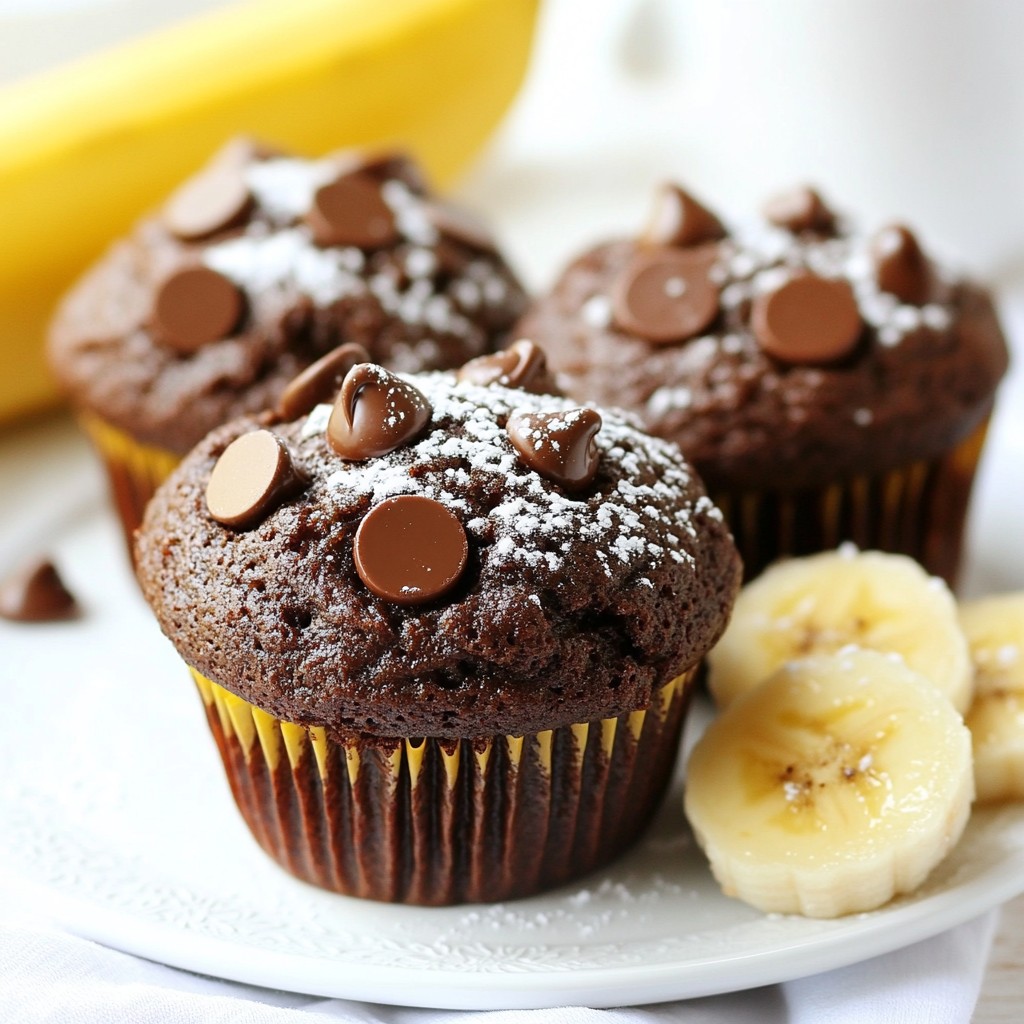 Double Chocolate Banana Muffins Flavorful and Easy Recipe