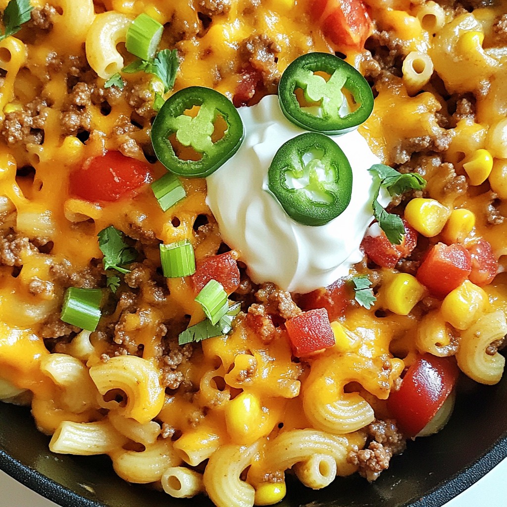Cheesy Taco Pasta Skillet Quick and Flavorful Meal