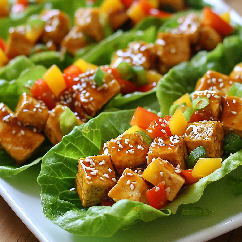 Teriyaki Tofu Lettuce Wraps Flavorful and Healthy Dish