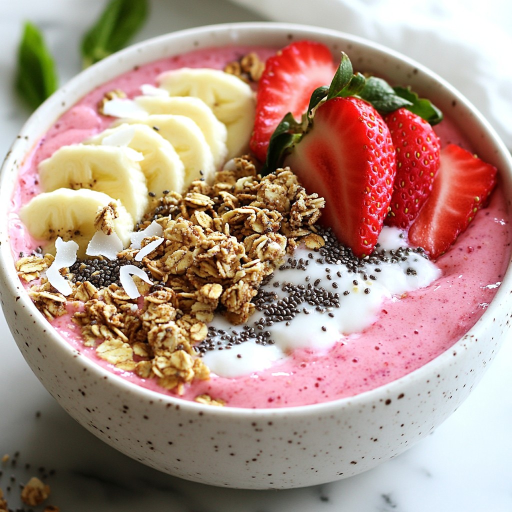 Strawberry Coconut Smoothie Bowl Fresh and Energizing