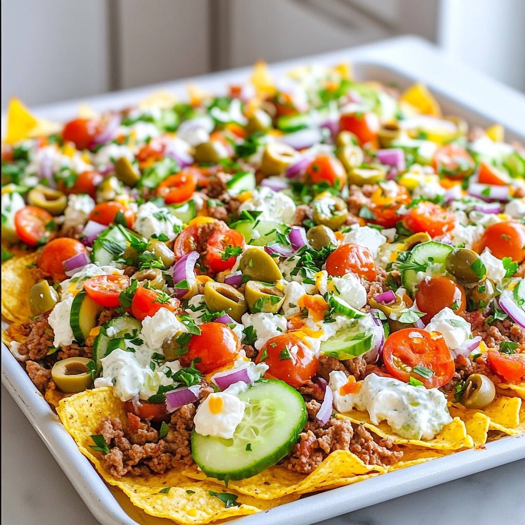 Loaded Greek Nachos Flavorful and Fun Snack Idea