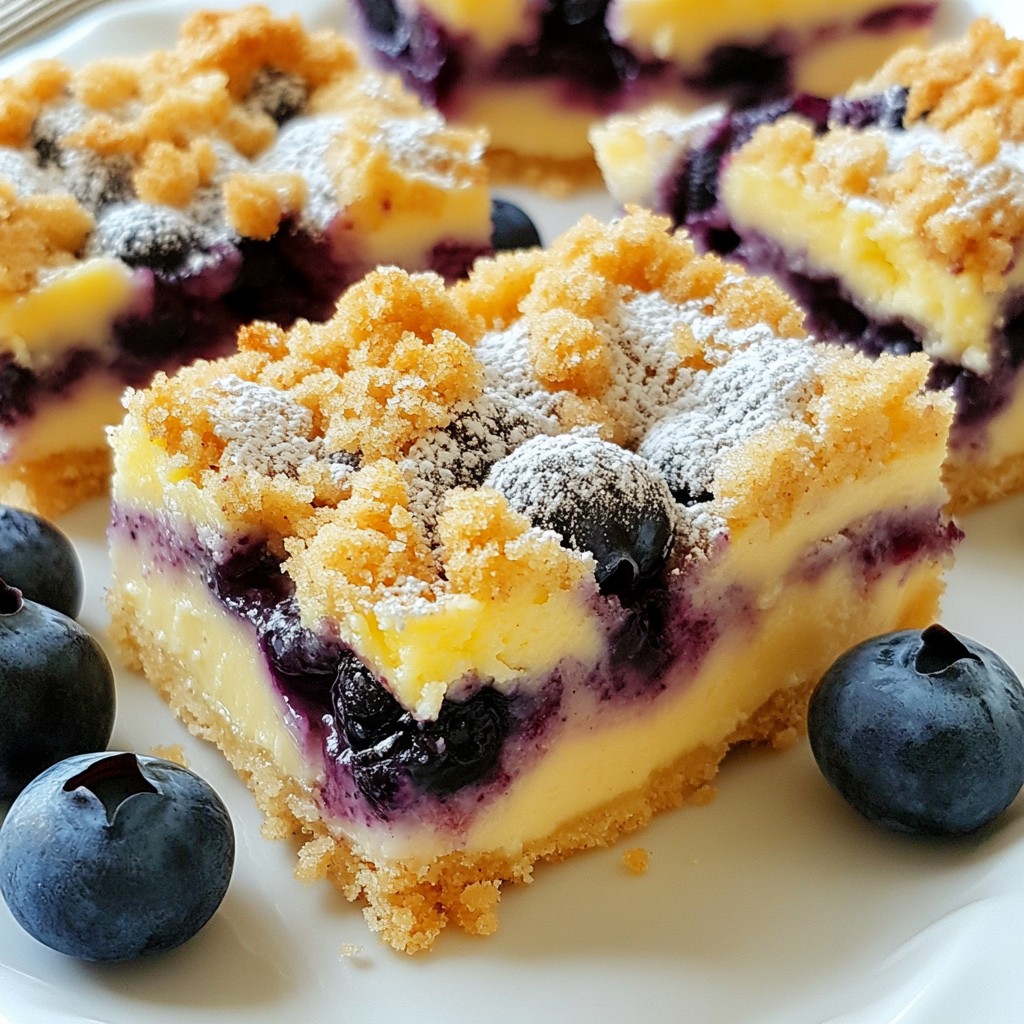 Blueberry Cheesecake Crumb Bars Tasty Dessert Idea