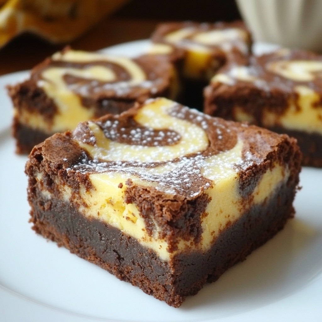 Chocolate Swirl Cheesecake Brownies Delightful Treat