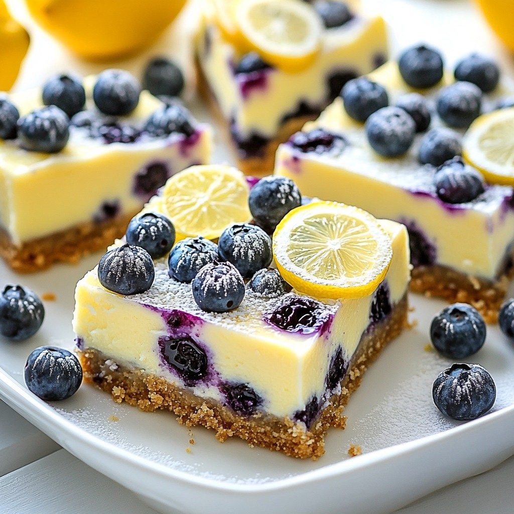 Lemon Blueberry Cheesecake Bars Delightful and Easy Recipe