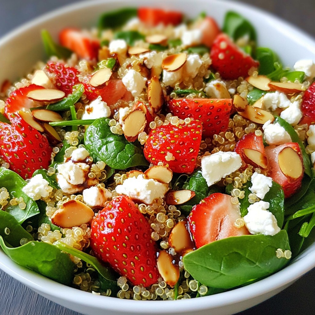 Strawberry Spinach Quinoa Salad Fresh and Nutritious Dish