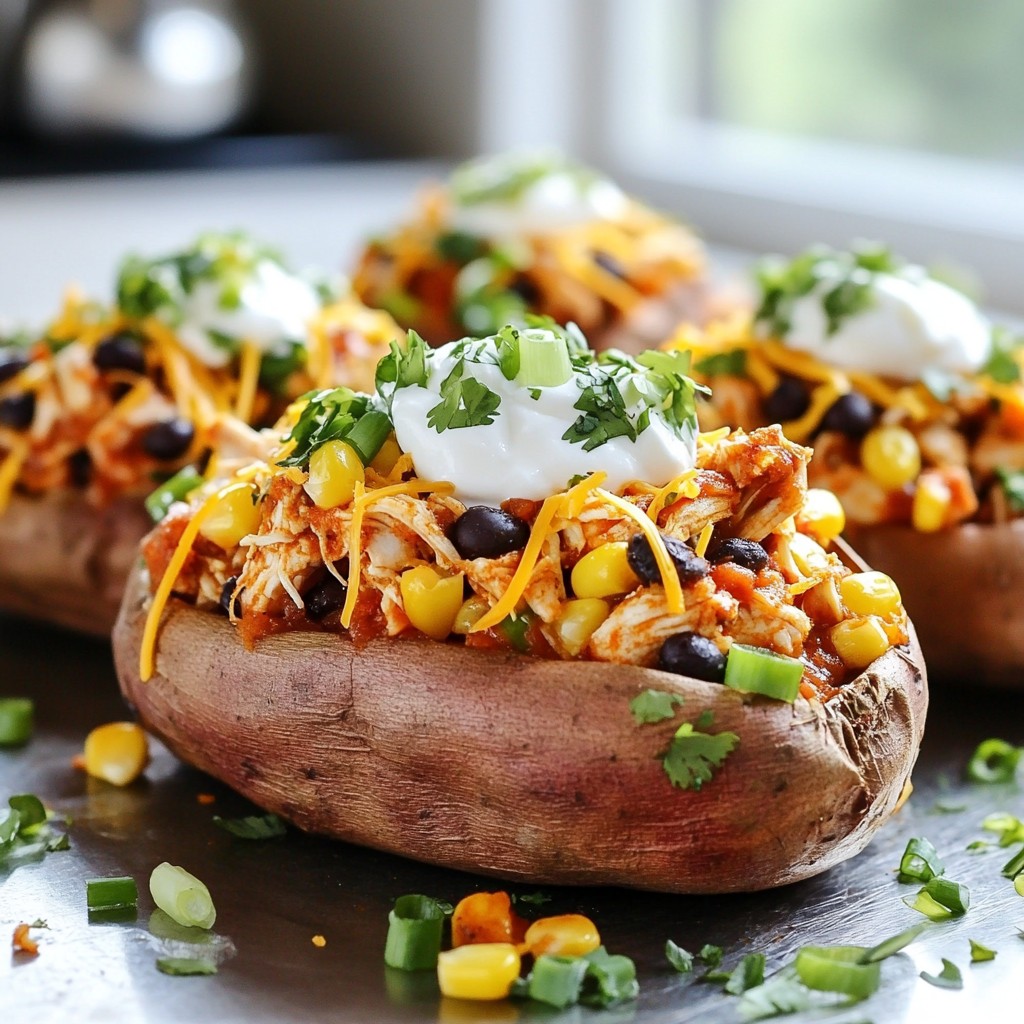 BBQ Chicken Stuffed Sweet Potatoes Flavorful Meal Idea
