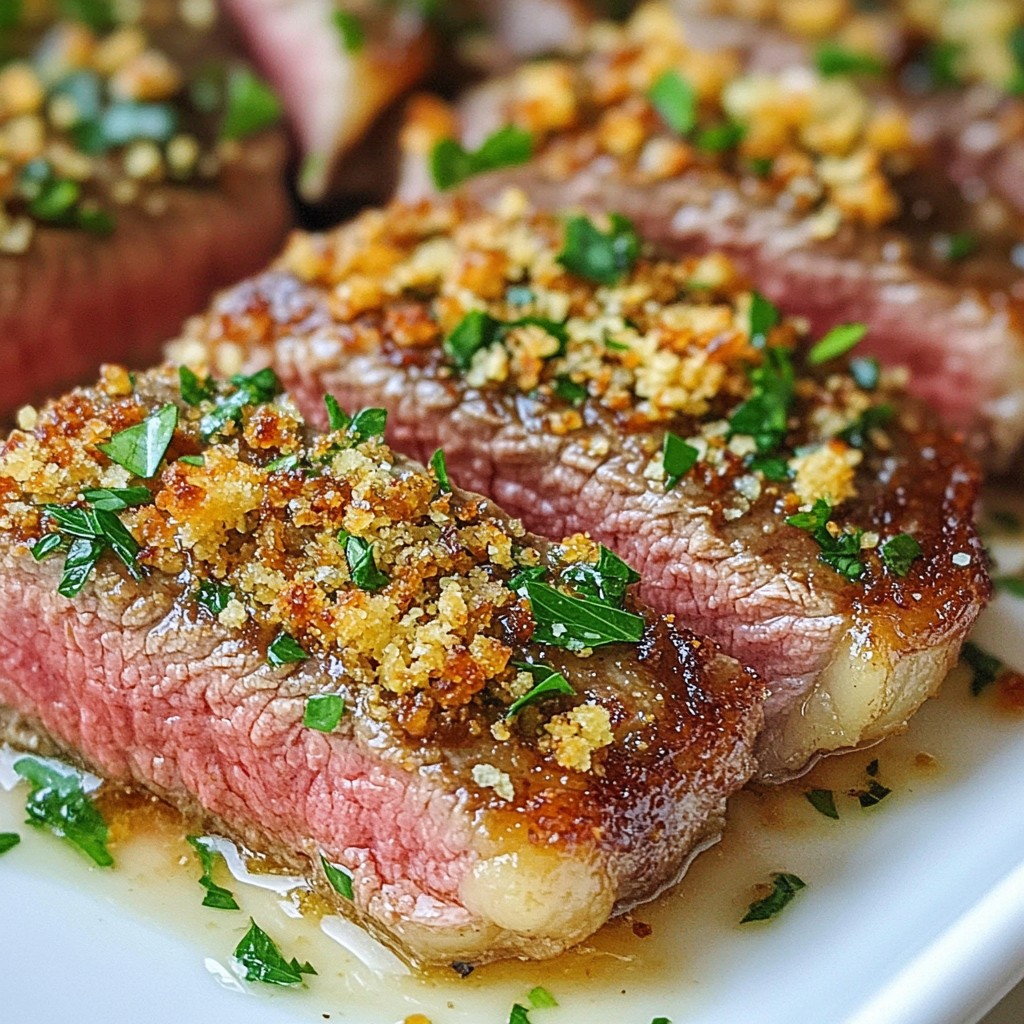 Garlic Parmesan Crusted Sirloin Steak Flavor Explosion