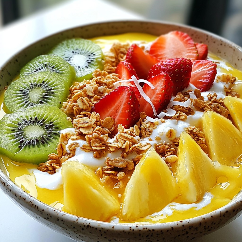Tropical Pineapple Smoothie Bowl Refreshing and Healthy
