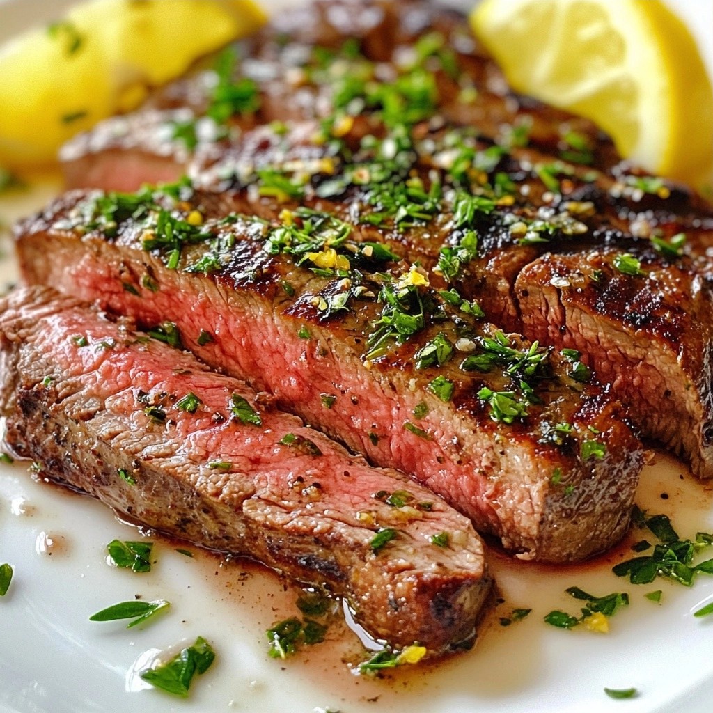 Grilled Herb-Crusted Bavette Steak Flavorful Delight