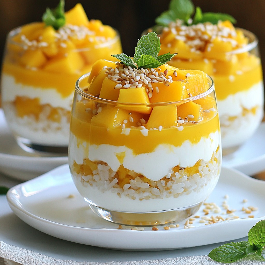 Mango Sticky Rice Parfait Delightful and Simple Recipe