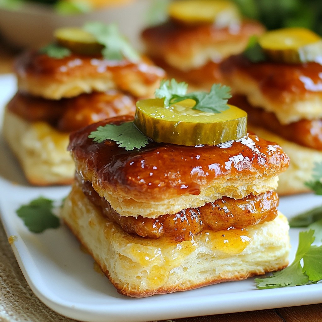 Hot Honey Chicken Biscuit Sliders Simple and Tasty