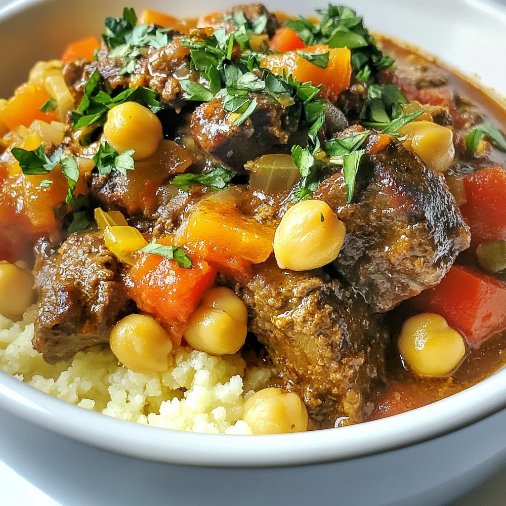 Slow Cooked Beef and Chickpea Tagine Savory Delight