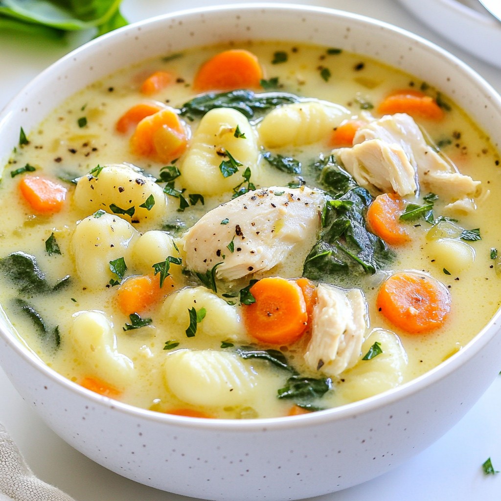 Creamy Garlic Chicken Gnocchi Soup Easy Comfort Meal