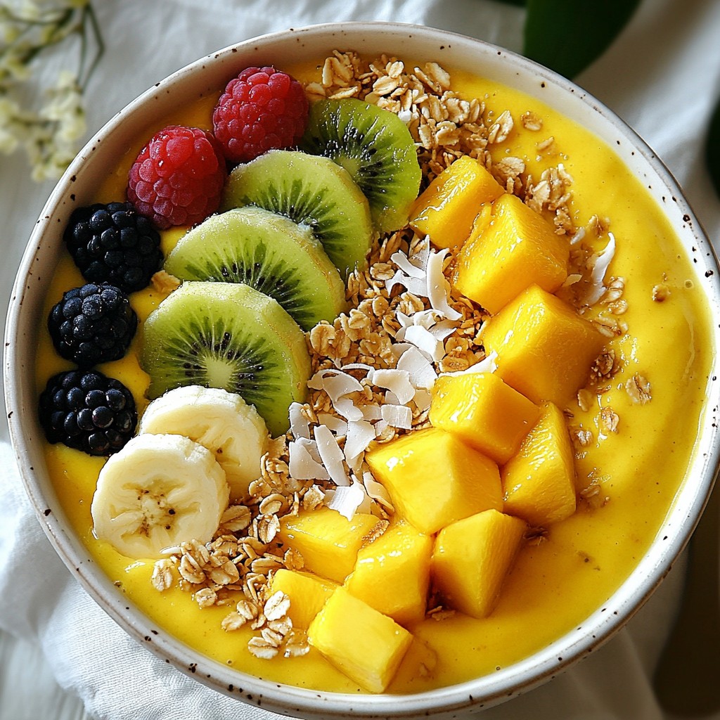 Coconut Mango Smoothie Bowl Refreshing and Healthy Treat