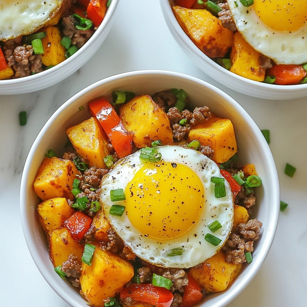 Hearty Ground Beef and Sweet Potato Hash Recipe