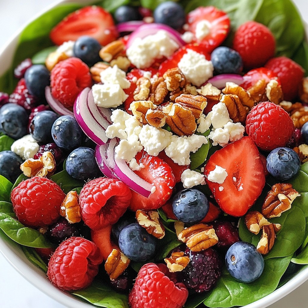 Triple Berry Spinach Salad Fresh and Flavorful Delight