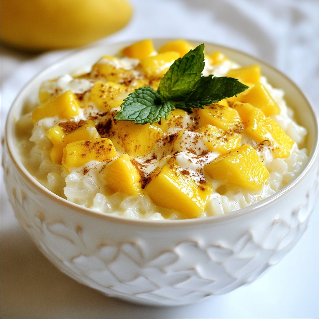 Mango Coconut Rice Pudding Savory and Creamy Treat