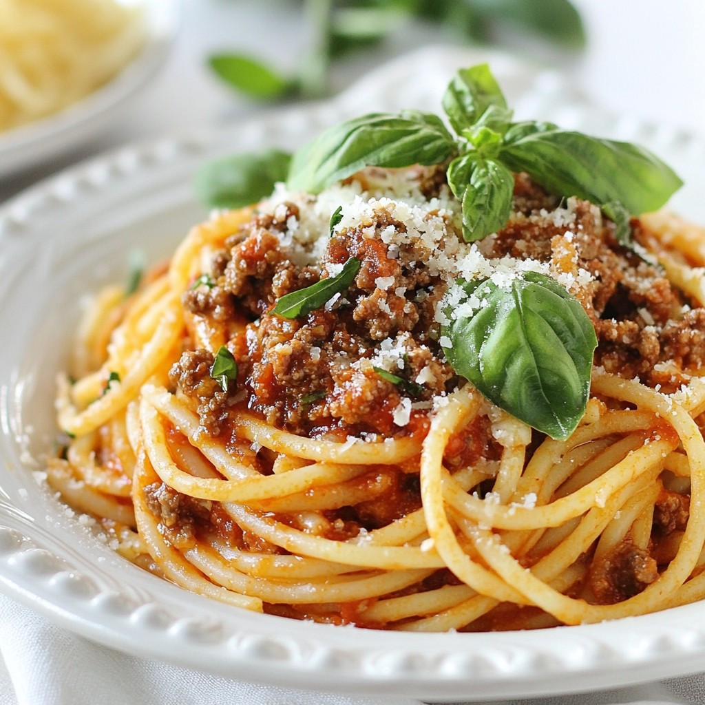 Savory Spaghetti with Ground Beef Marinara Recipe