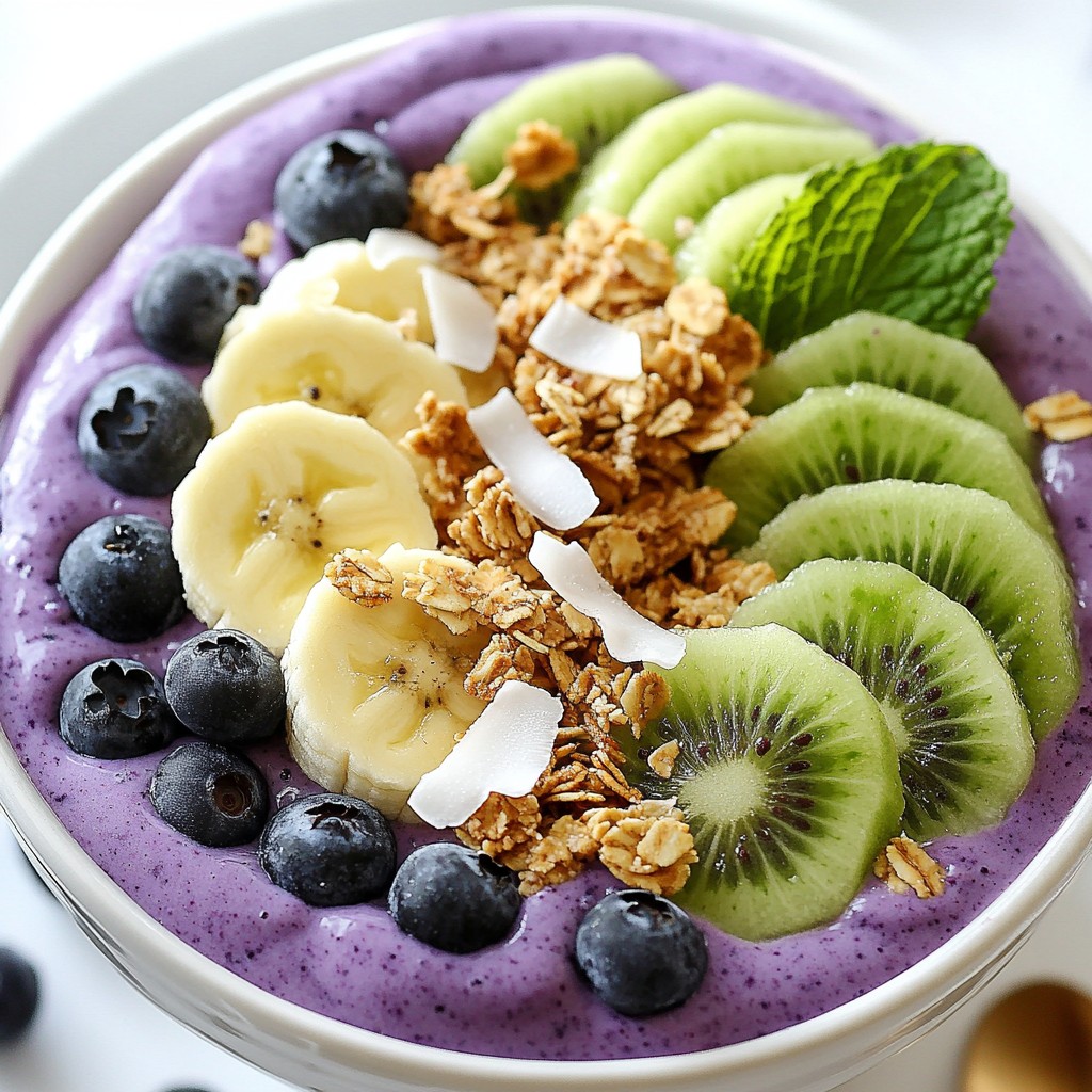 Blueberry Coconut Smoothie Bowl Energizing Start