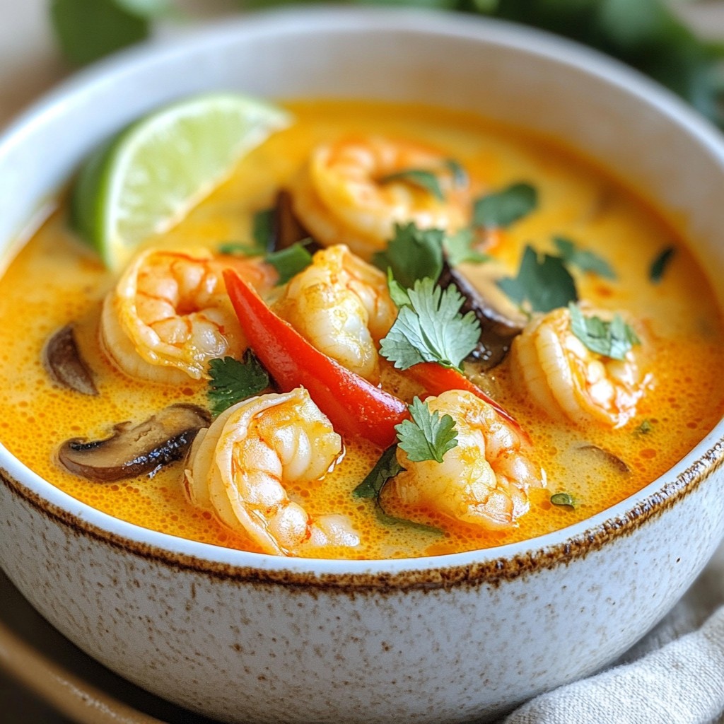 Thai Coconut Shrimp Soup Flavorful and Simple Recipe