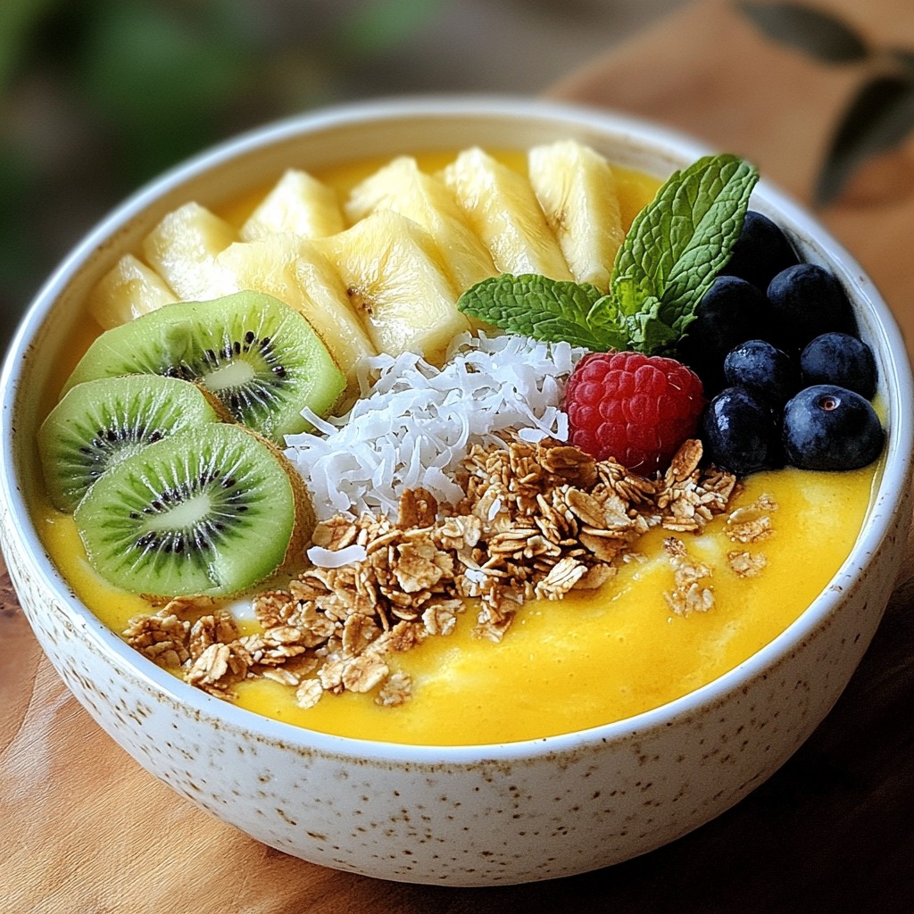 Tropical Pineapple Smoothie Bowl Delicious and Nutritious
