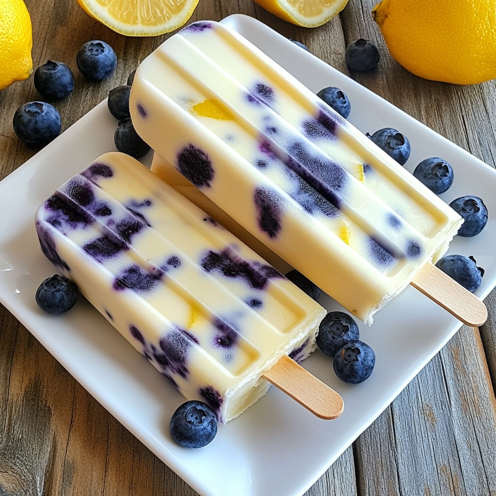 Blueberry Lemon Yogurt Popsicles Refreshing Summer Treat