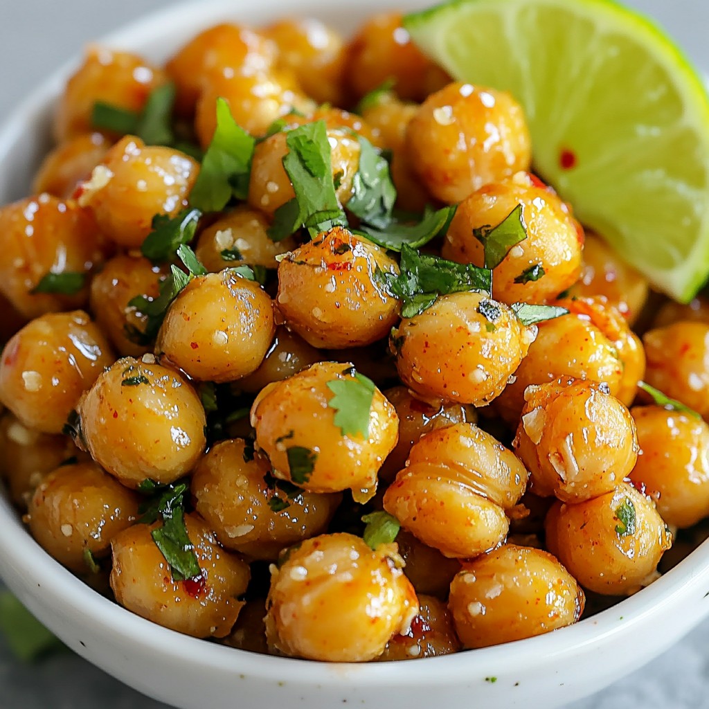 Sweet Chili Lime Roasted Chickpeas Crunchy Snack Treat