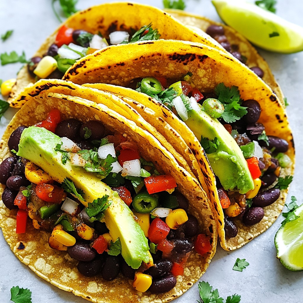 Spicy Black Bean Tacos Packed with Flavorful Goodness