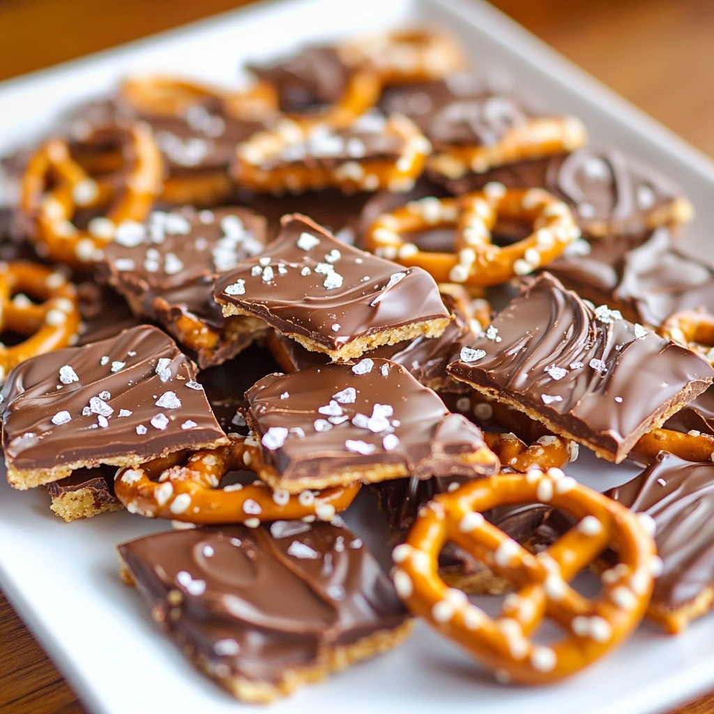 Chocolate Caramel Pretzel Bark Delightful Treat Recipe