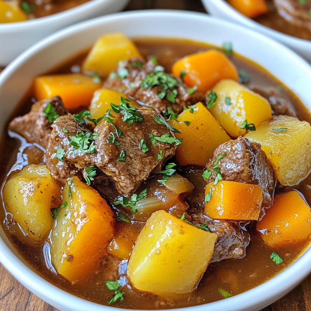 Slow Cooker Beef and Carrot Stew Hearty Comfort Meal