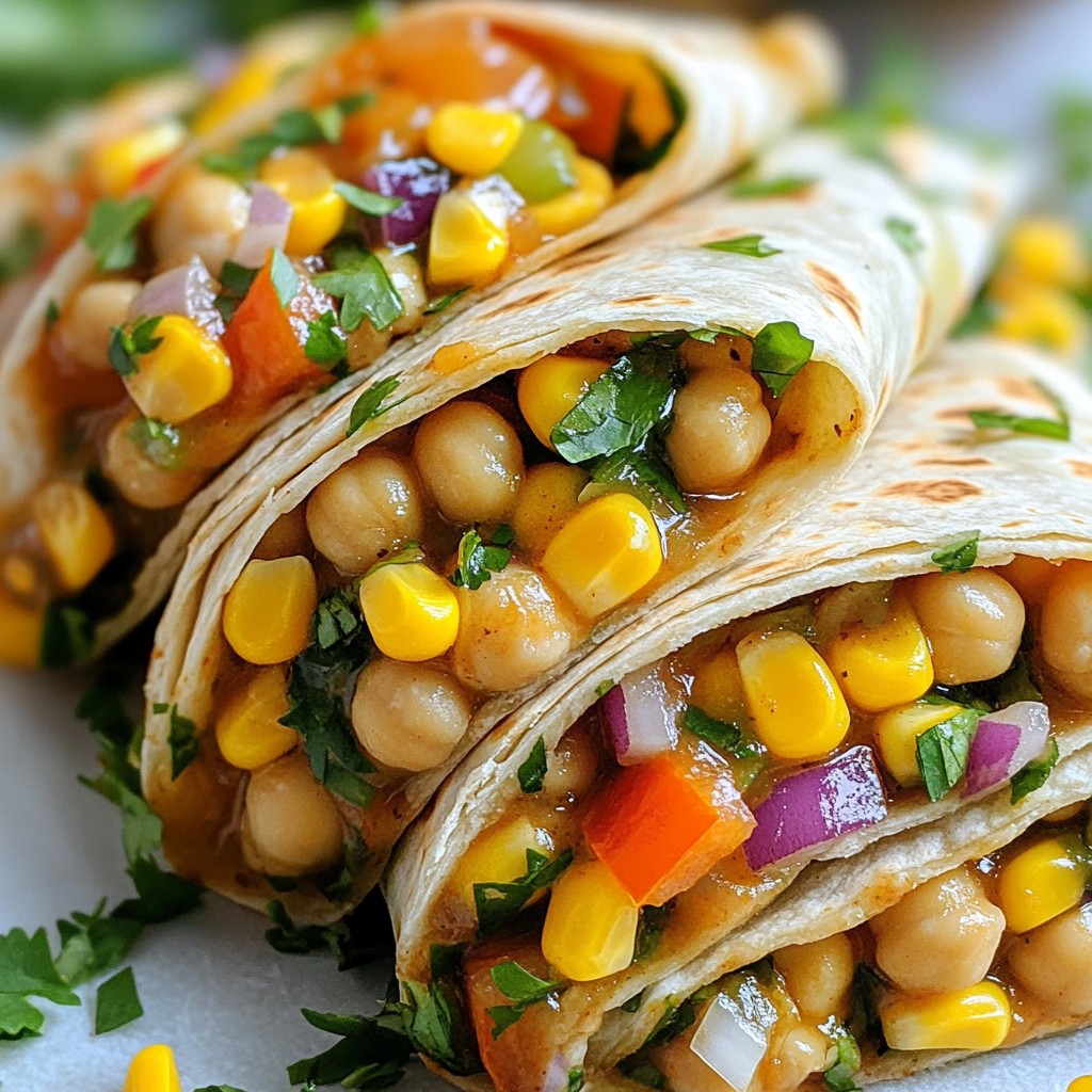 BBQ Ranch Chickpea Wraps Flavorful and Easy Meal